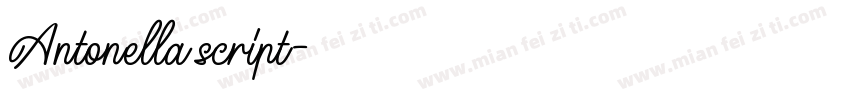 Antonella script字体转换